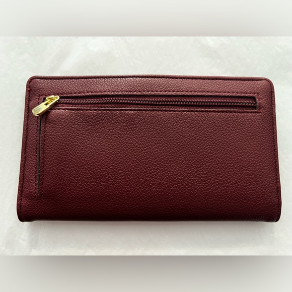 Lark & Ives, Continental Snap Wallet, Bordeaux/Maroon/Burgundy - Picture 2 of 3